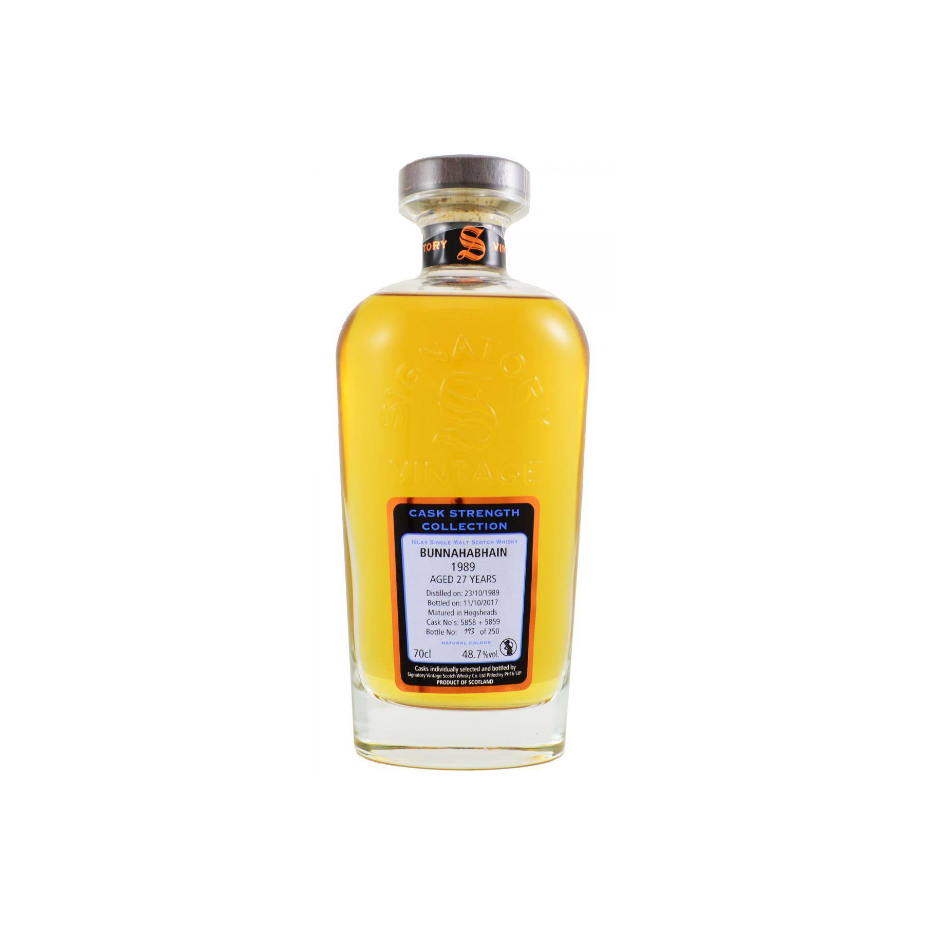 Bunnahabhain Cask Strength Collection 1989 27 Years Single Malt Whisky