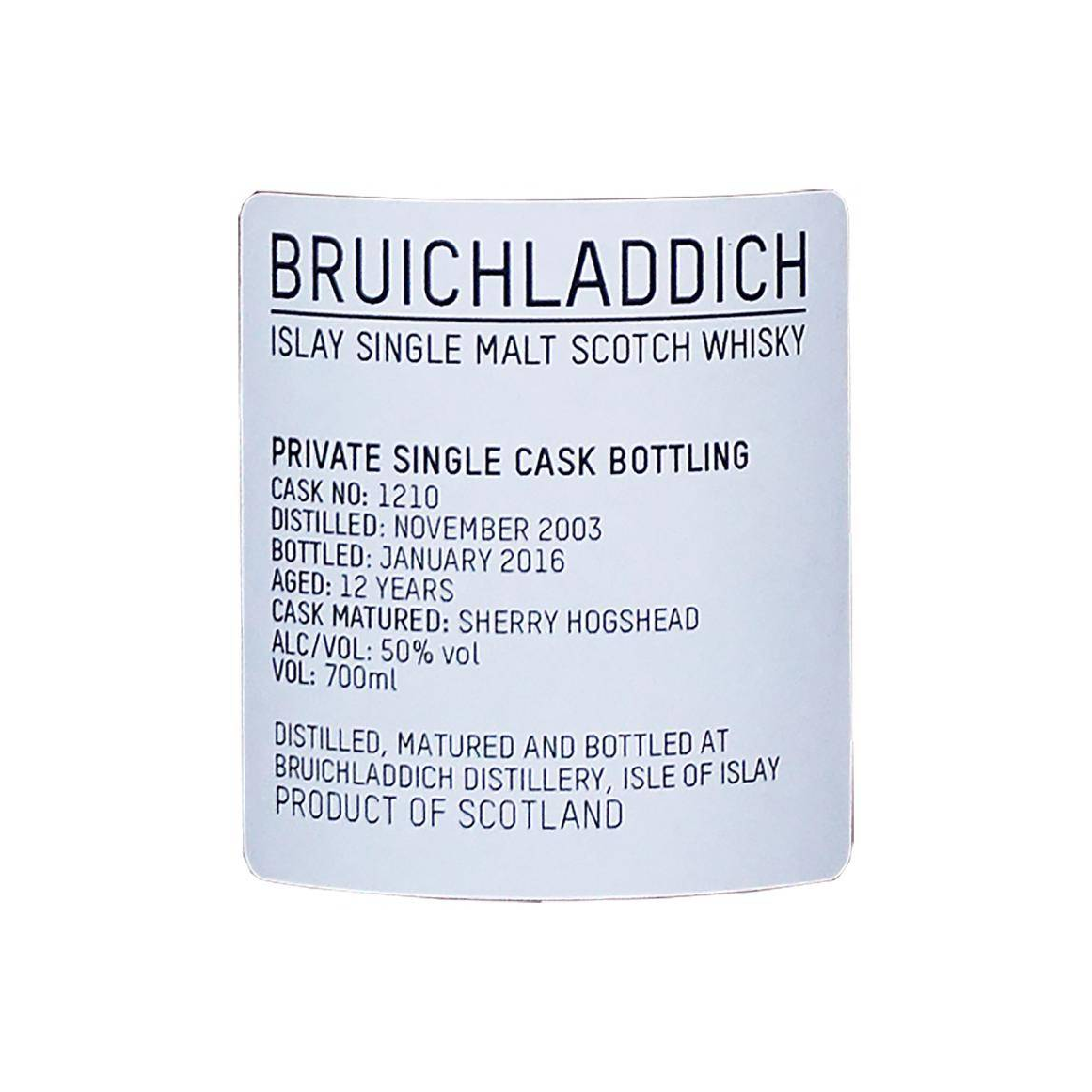 Bruichladdich 2003 12 Years Single Malt Whisky 2