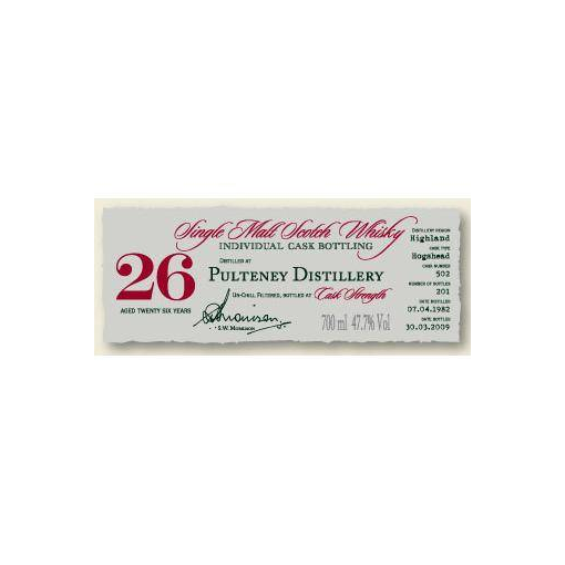 Old Pulteney Individual Cask Bottling 1982 26 Years Single Malt Whisky 2