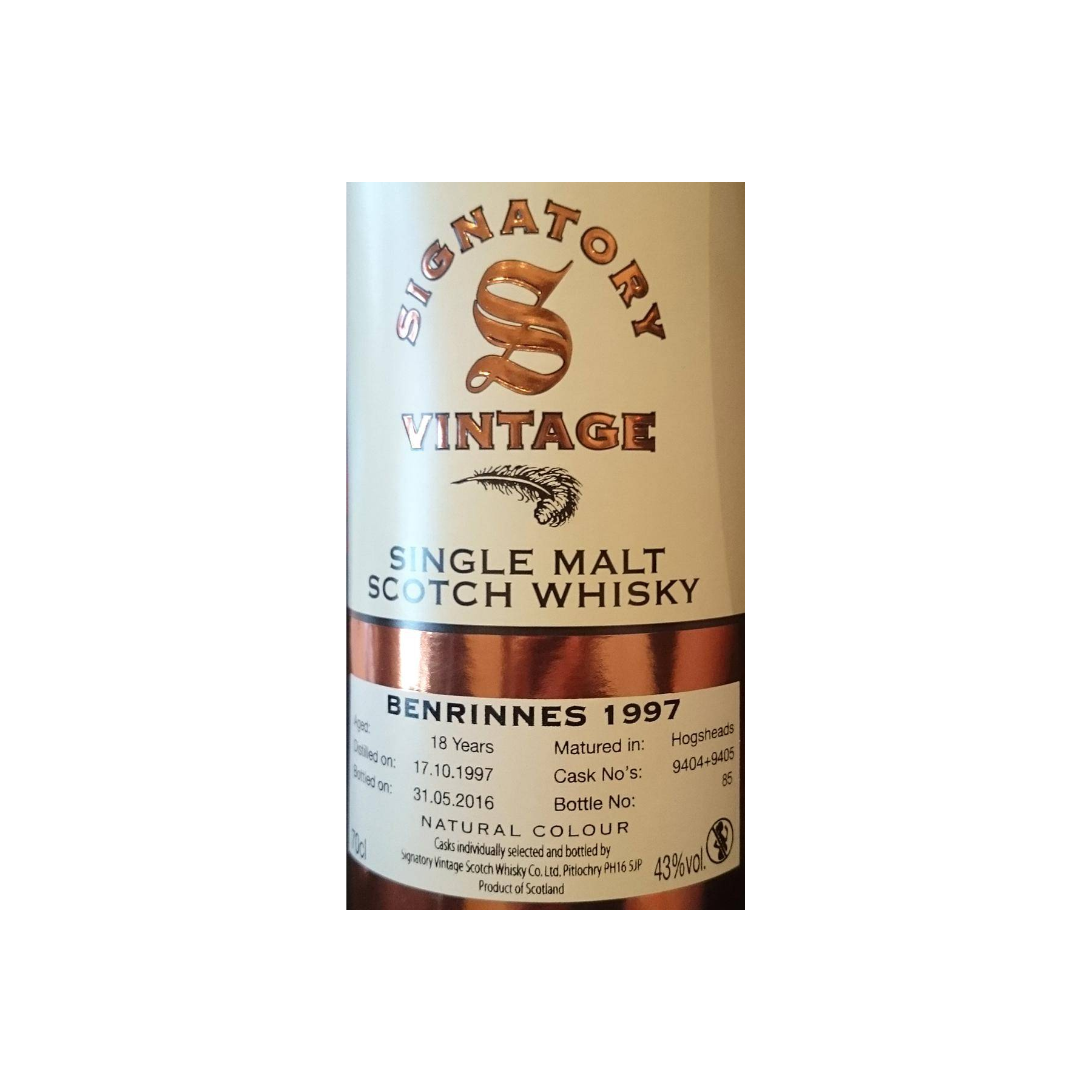 Benrinnes Vintage Collection 1997 18 Years Single Malt Whisky 2