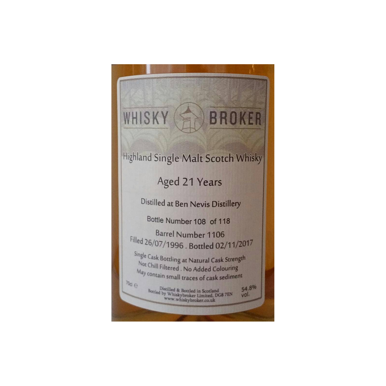 Ben Nevis 1996 21 Years Single Malt Whisky 2