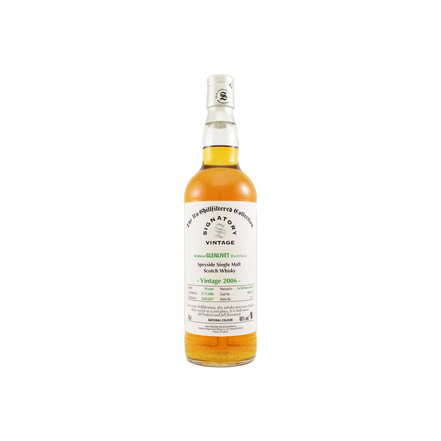 The Glenlivet The Un-Chillfiltered Collection 2006 10 Years Single Malt Whisky