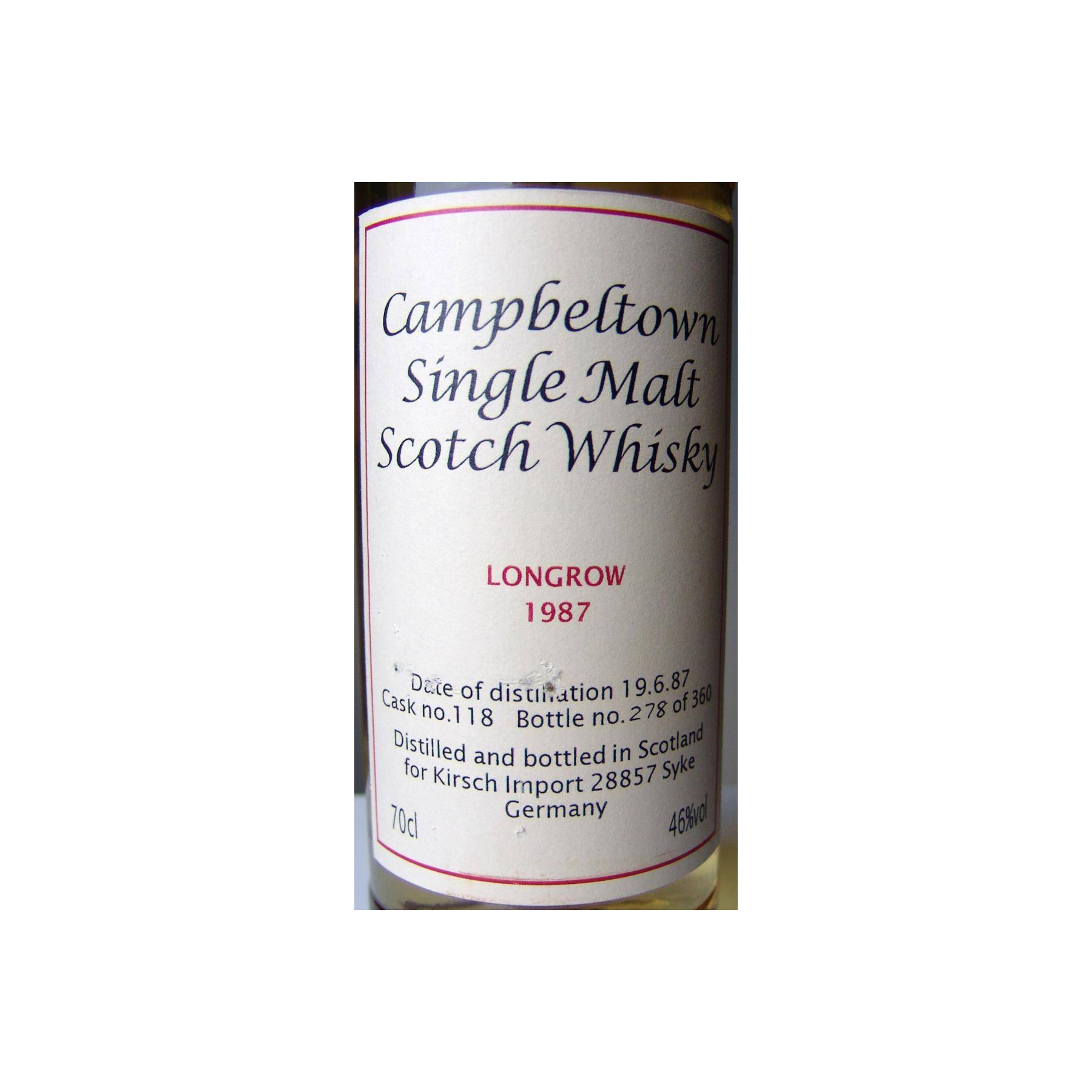 Springbank 1987 7 Years Single Malt Whisky 2