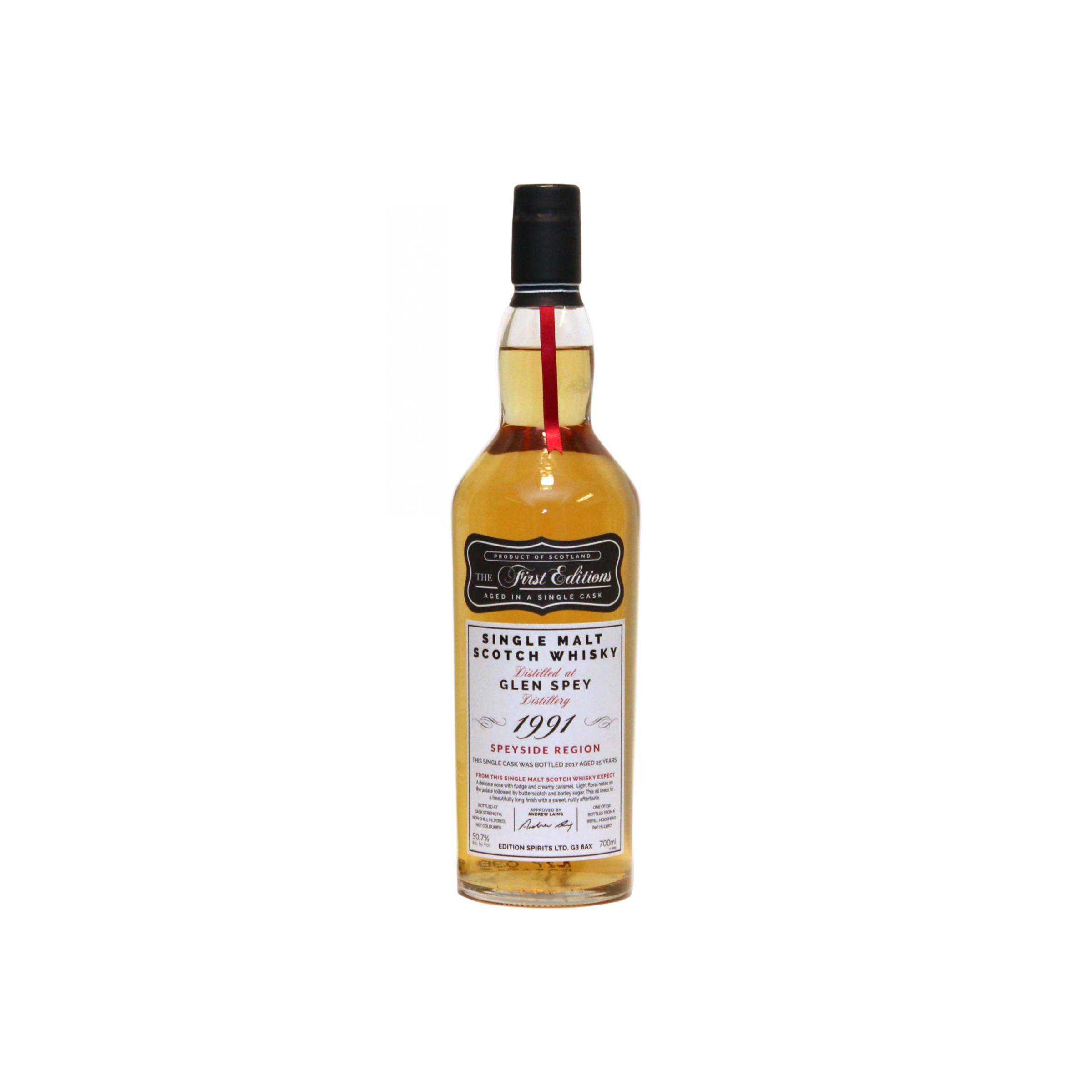 Glen Spey The First Editions 1991 25 Years Single Malt Whisky