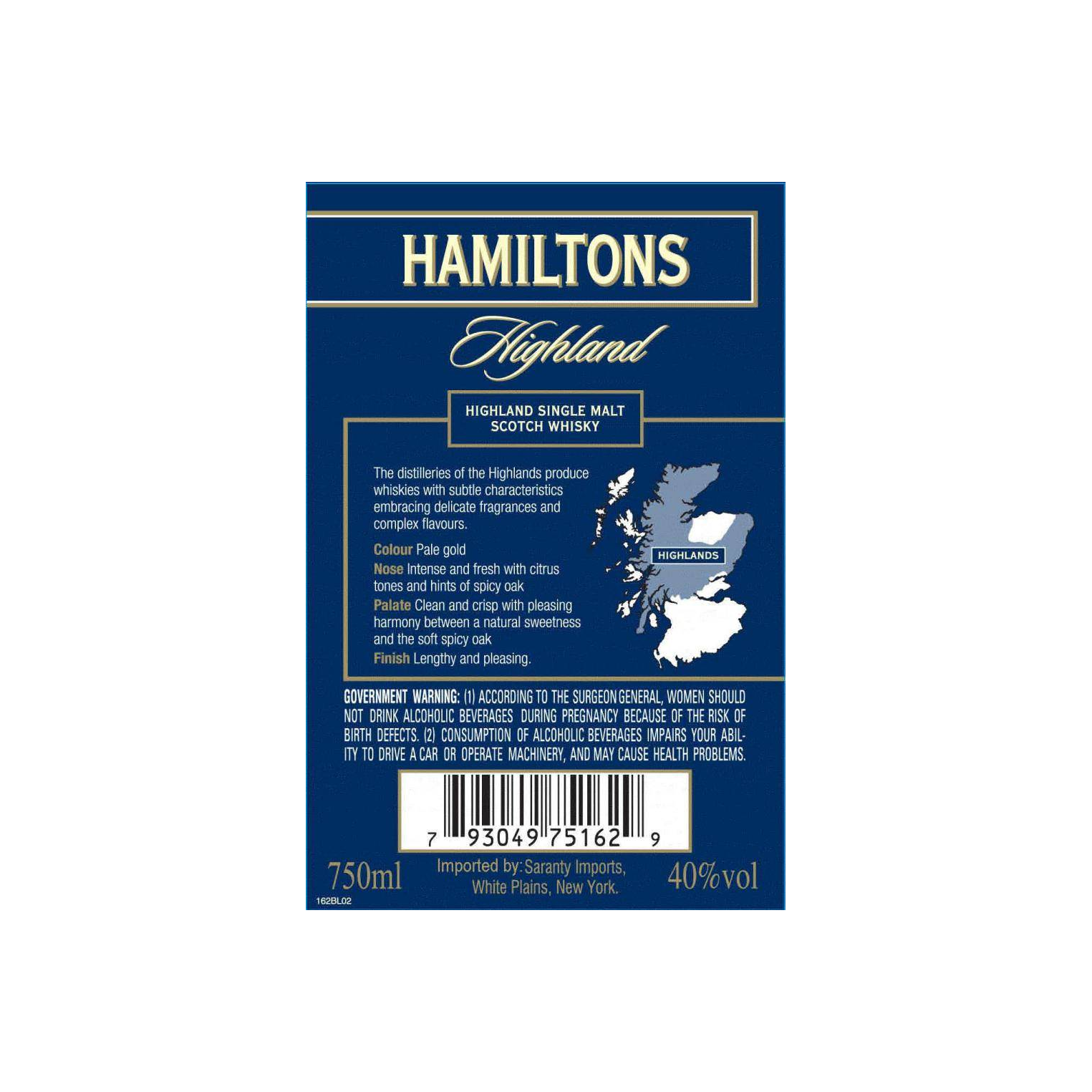 Hamiltons Single Malt Whisky 2