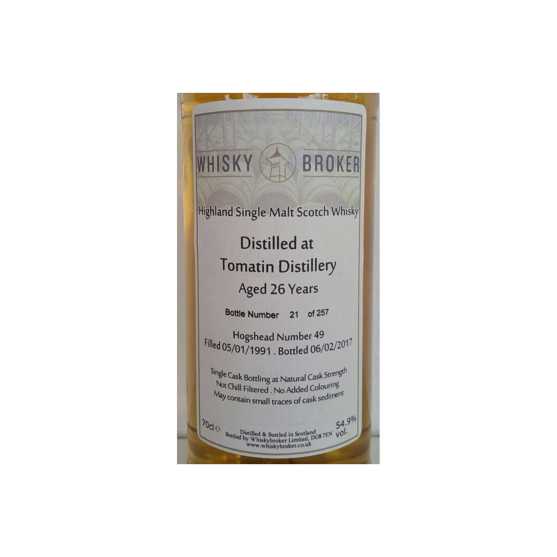 Tomatin 1991 26 Years Single Malt Whisky