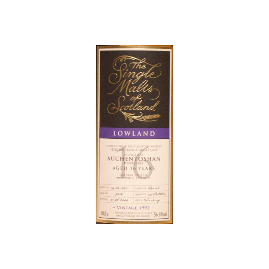 Auchentoshan The Single Malts of Scotland 1992 16 Years Single Malt Whisky