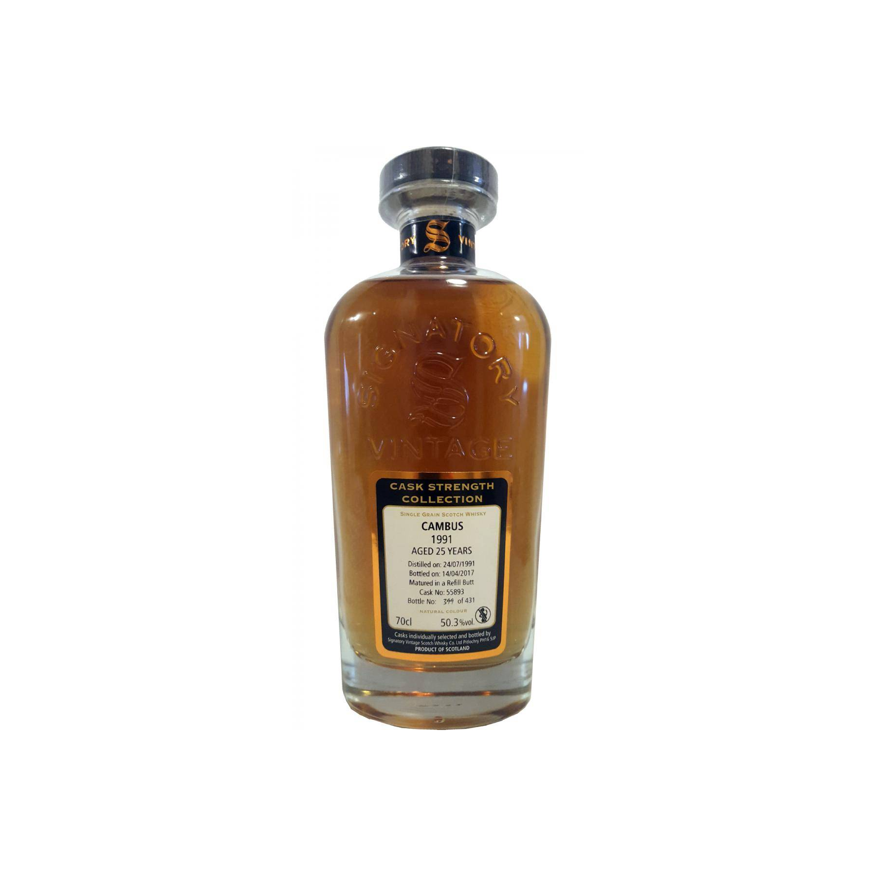 Cambus Cask Strength Collection 1991 25 Years Single Grain Whisky