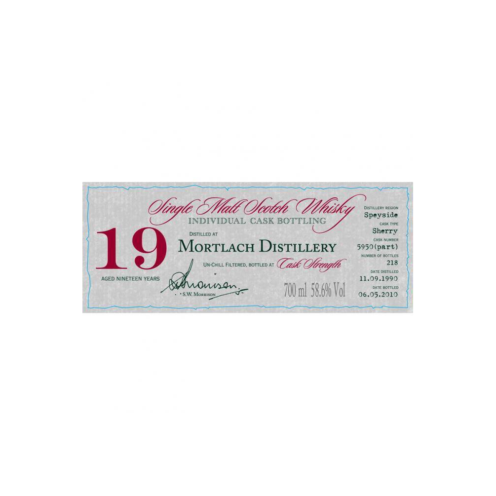 Mortlach Individual Cask Bottling 1990 19 Years Single Malt Whisky 2
