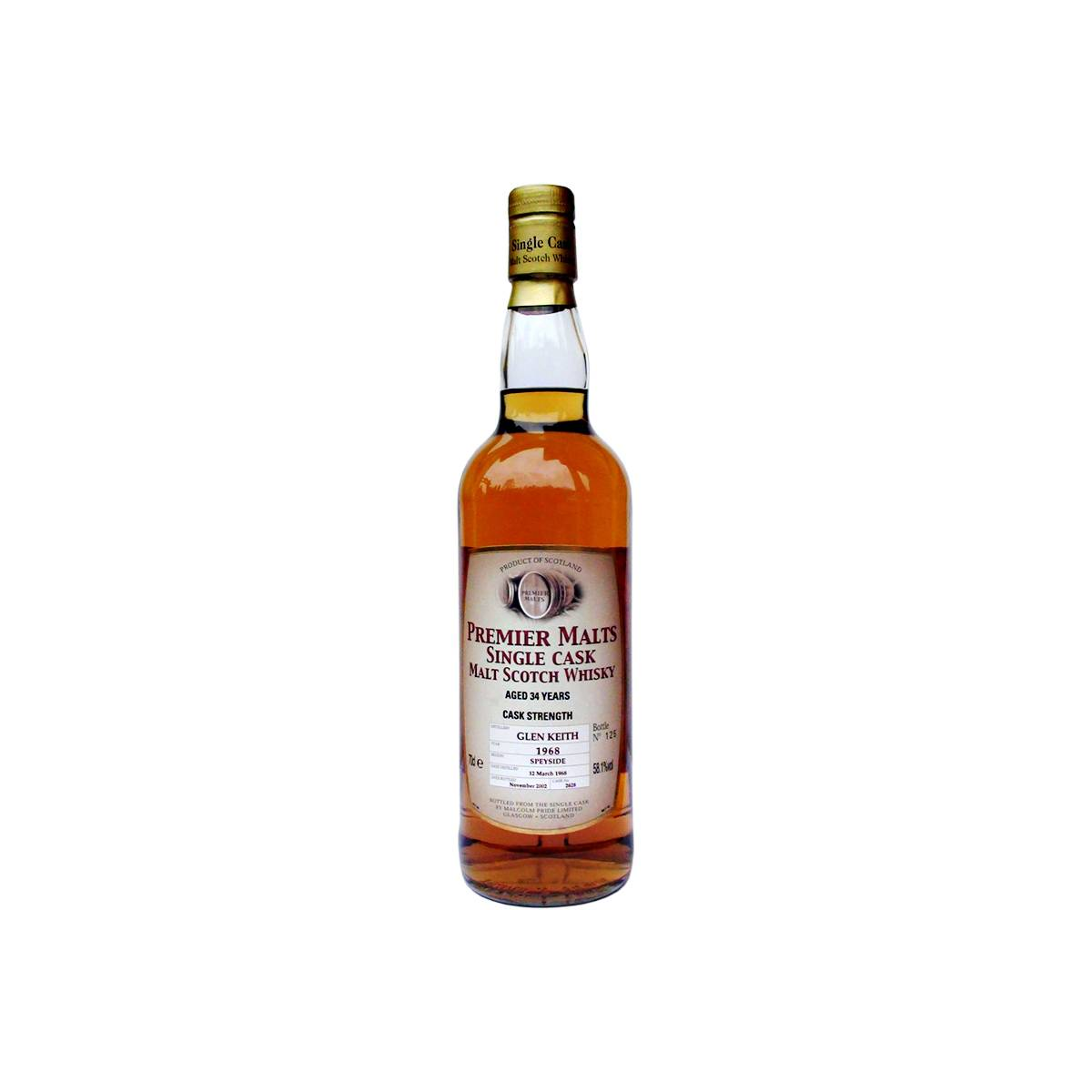 Glen Keith 1968 34 Years Single Malt Whisky