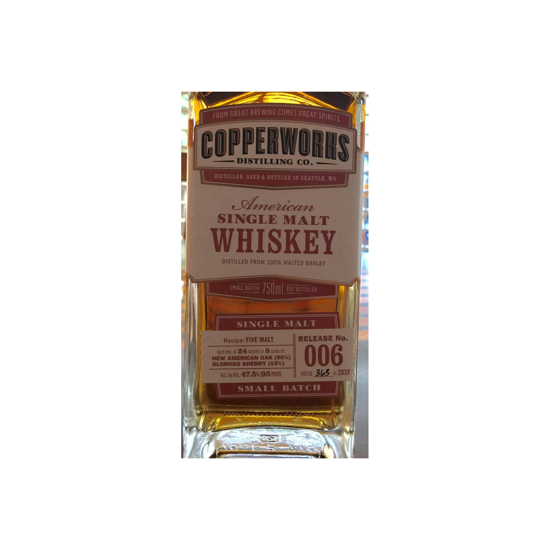 Copperworks American Single Malt Whiskey