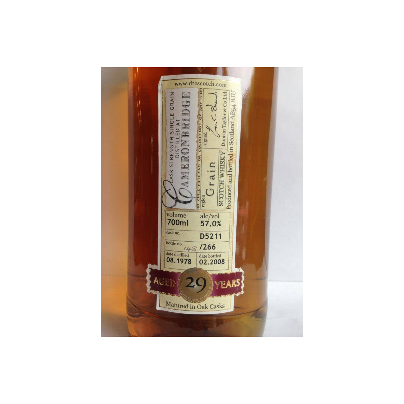 Cameronbridge Rare Auld 1978 29 Years Single Grain Whisky 2