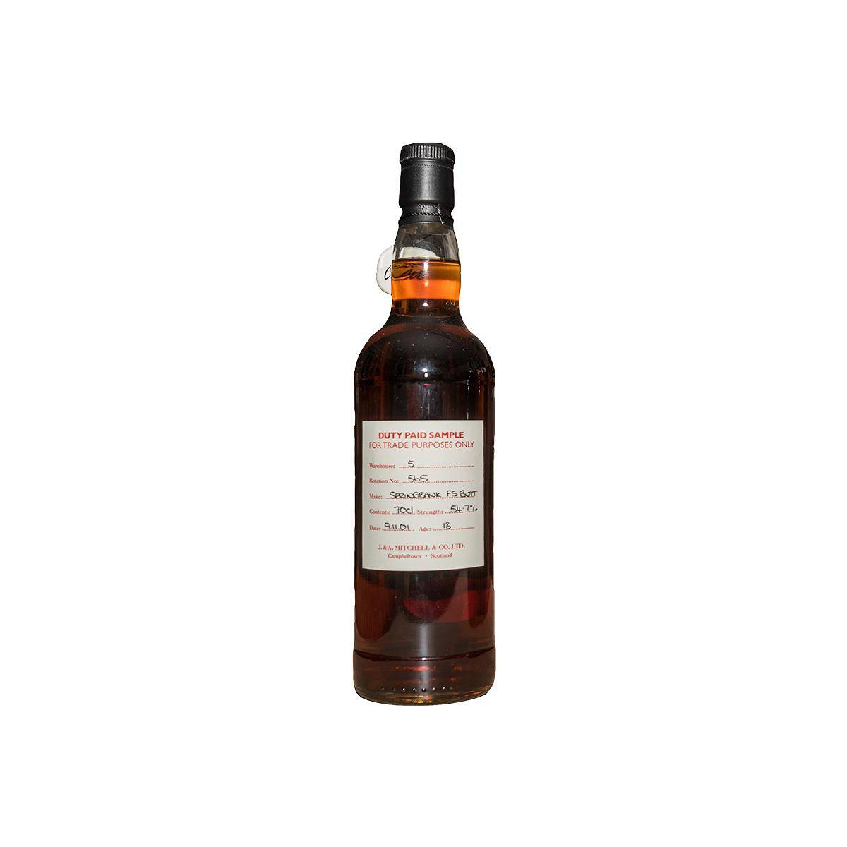 Springbank Duty Paid Sample - For Trade Purposes Only 2001 13 Years Single Malt Whisky