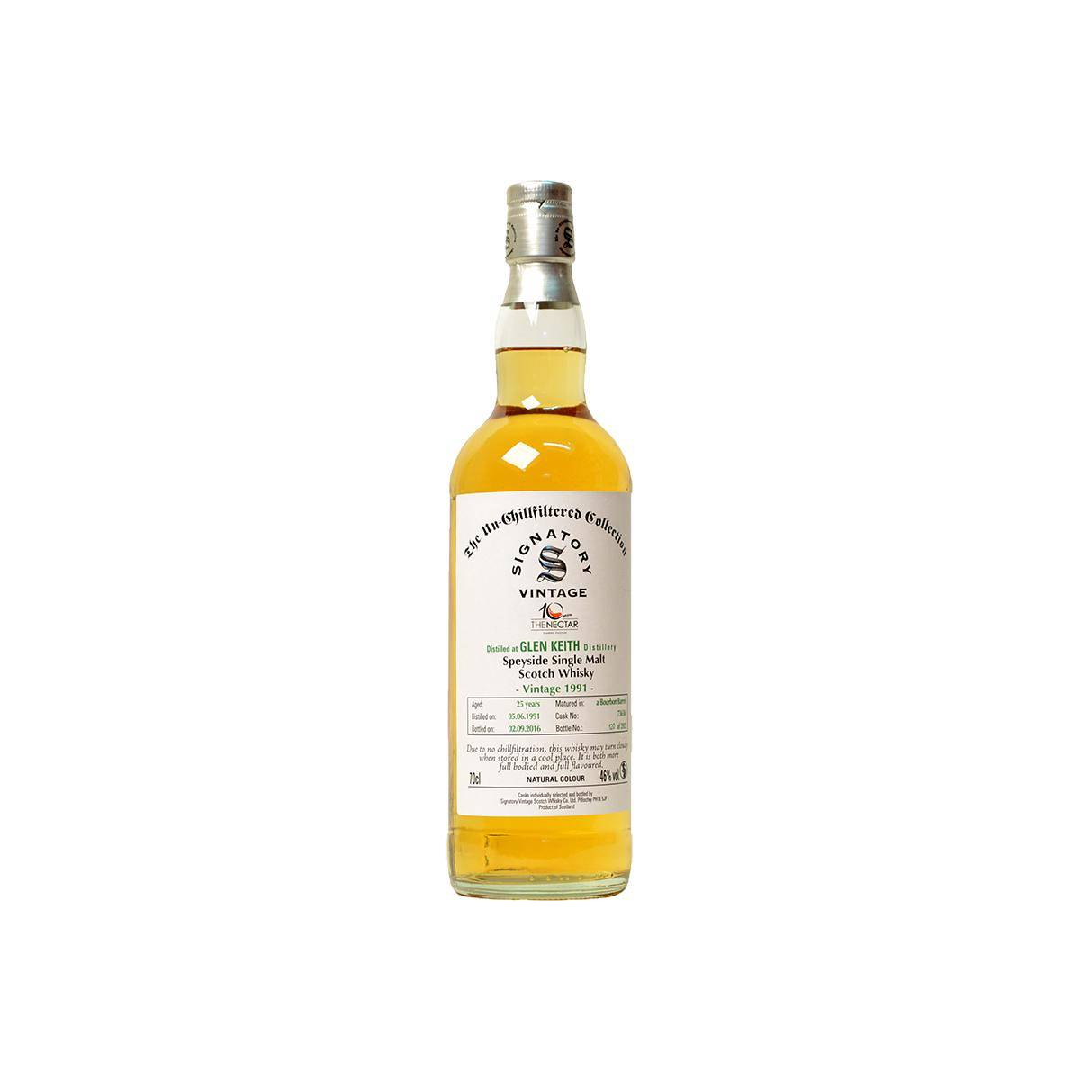 Glen Keith The Un-Chillfiltered Collection 1991 25 Years Single Malt Whisky 2