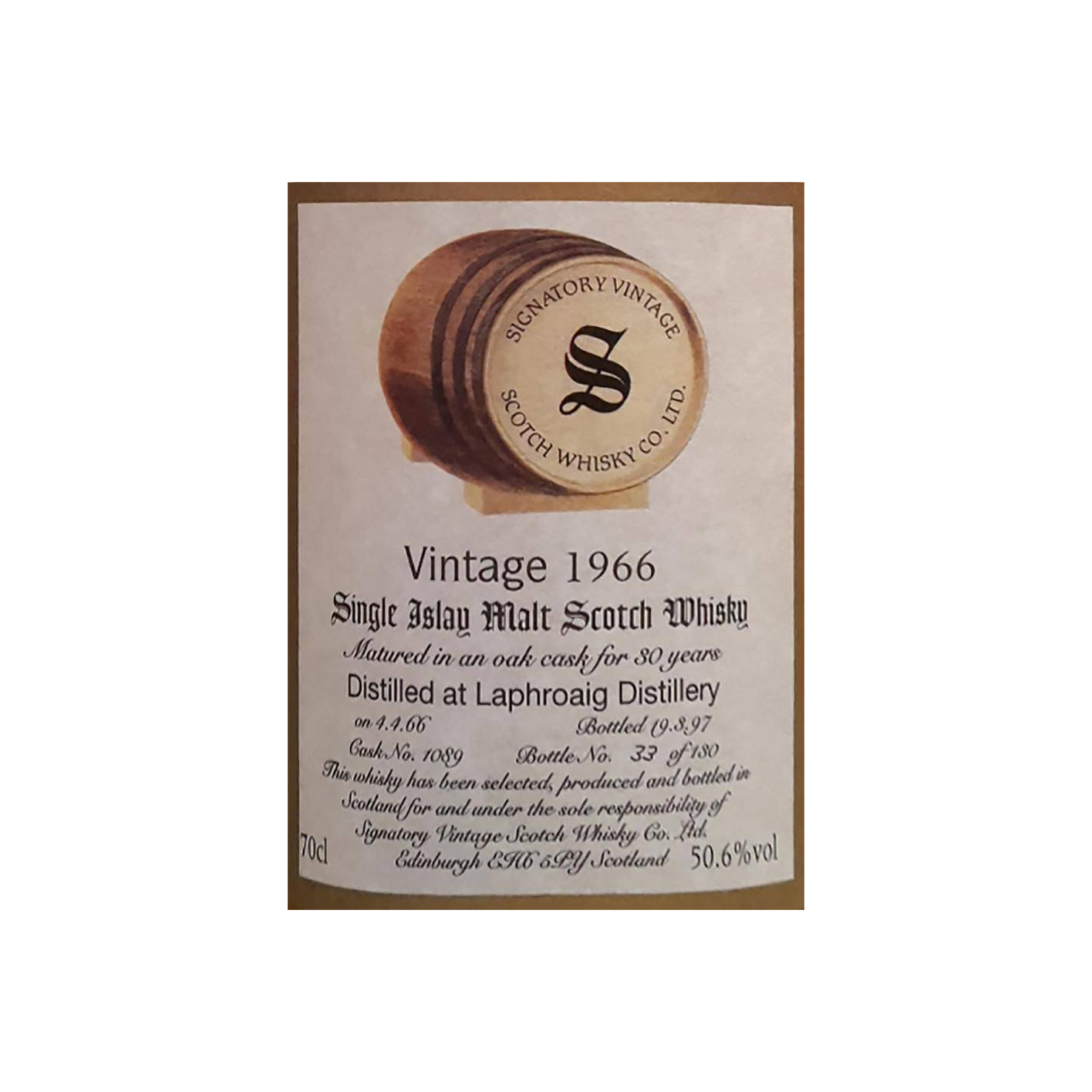 Laphroaig Vintage Collection - Dumpy 1966 30 Years Single Malt Whisky 2