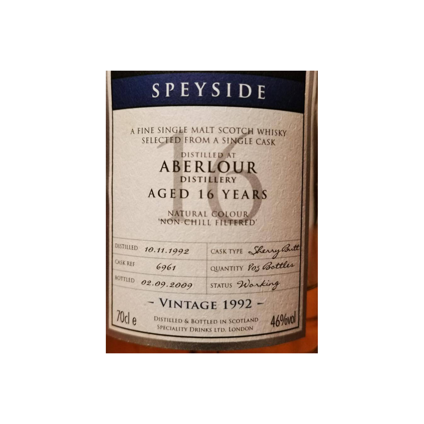 Aberlour The Single Malts of Scotland 1992 16 Years Single Malt Whisky 2