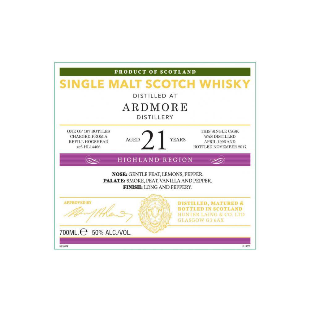 Ardmore Old Malt Cask 1996 21 Years Single Malt Whisky