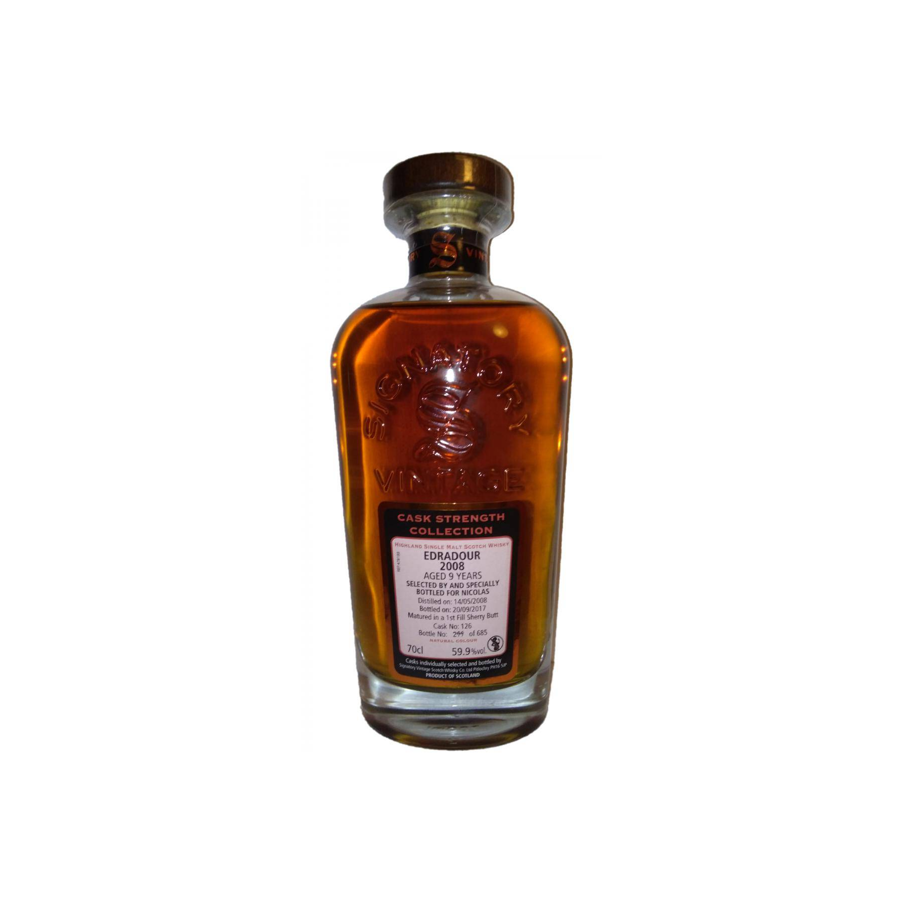 Edradour Cask Strength Collection 2008 9 Years Single Malt Whisky