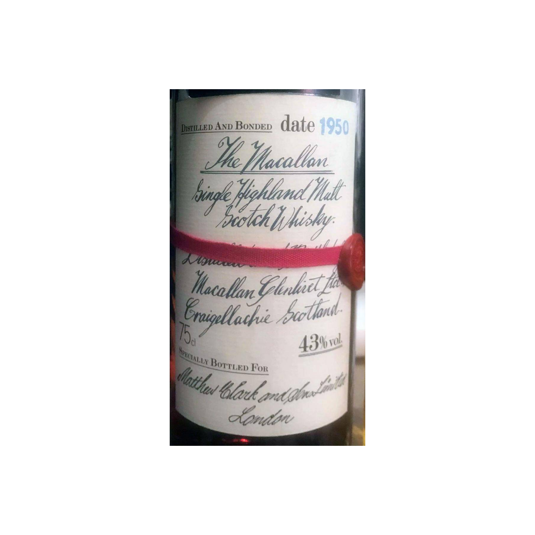 The Macallan 1950 31 Years Single Malt Whisky
