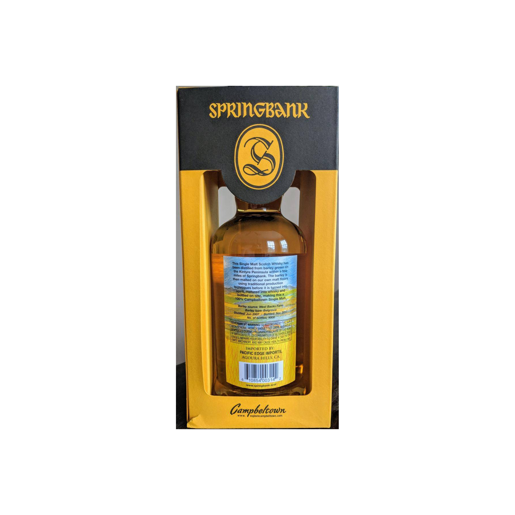 Springbank 2007 10 Years Single Malt Whisky 3
