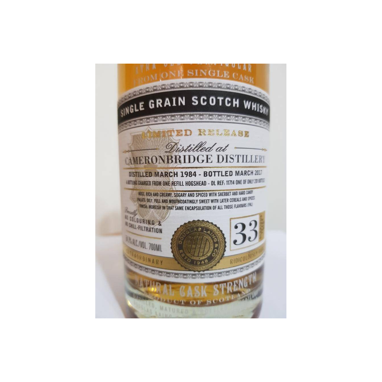 Cameronbridge 1984 33 Years Single Grain Whisky 2