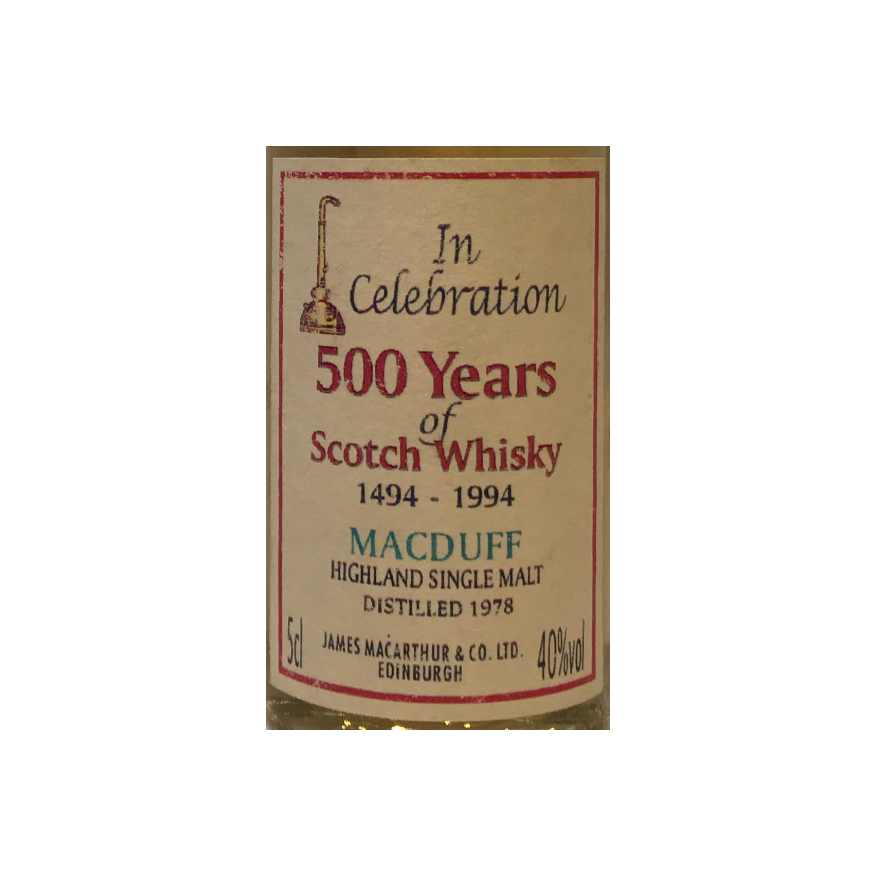 Macduff 1978 16 Years Single Malt Whisky