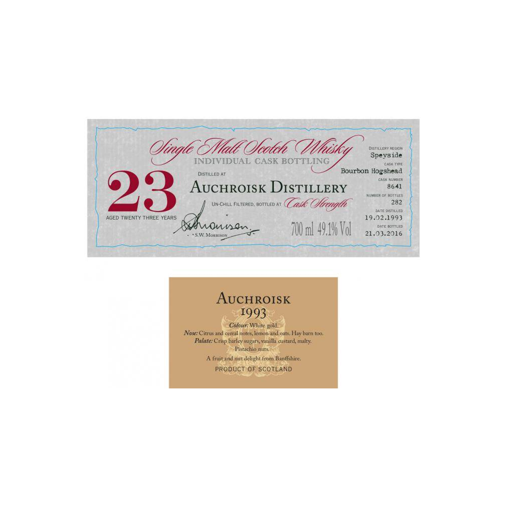Auchroisk Individual Cask Bottling 1993 23 Years Single Malt Whisky 2