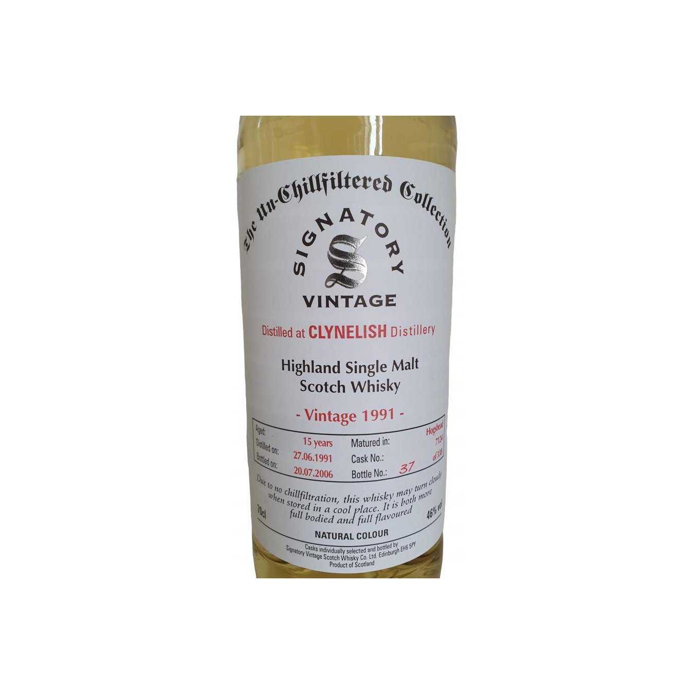 Clynelish The Un-Chillfiltered Collection 1991 15 Years Single Malt Whisky 2