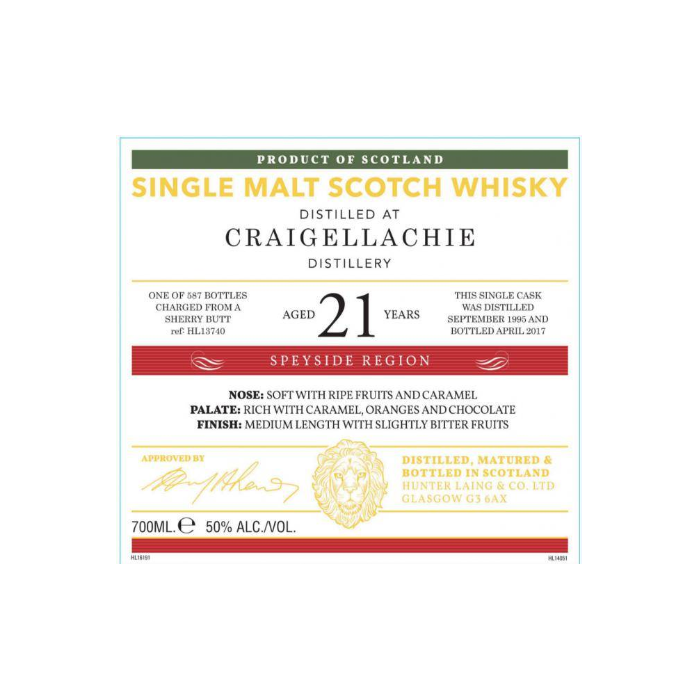 Craigellachie Old Malt Cask 1995 21 Years Single Malt Whisky 2