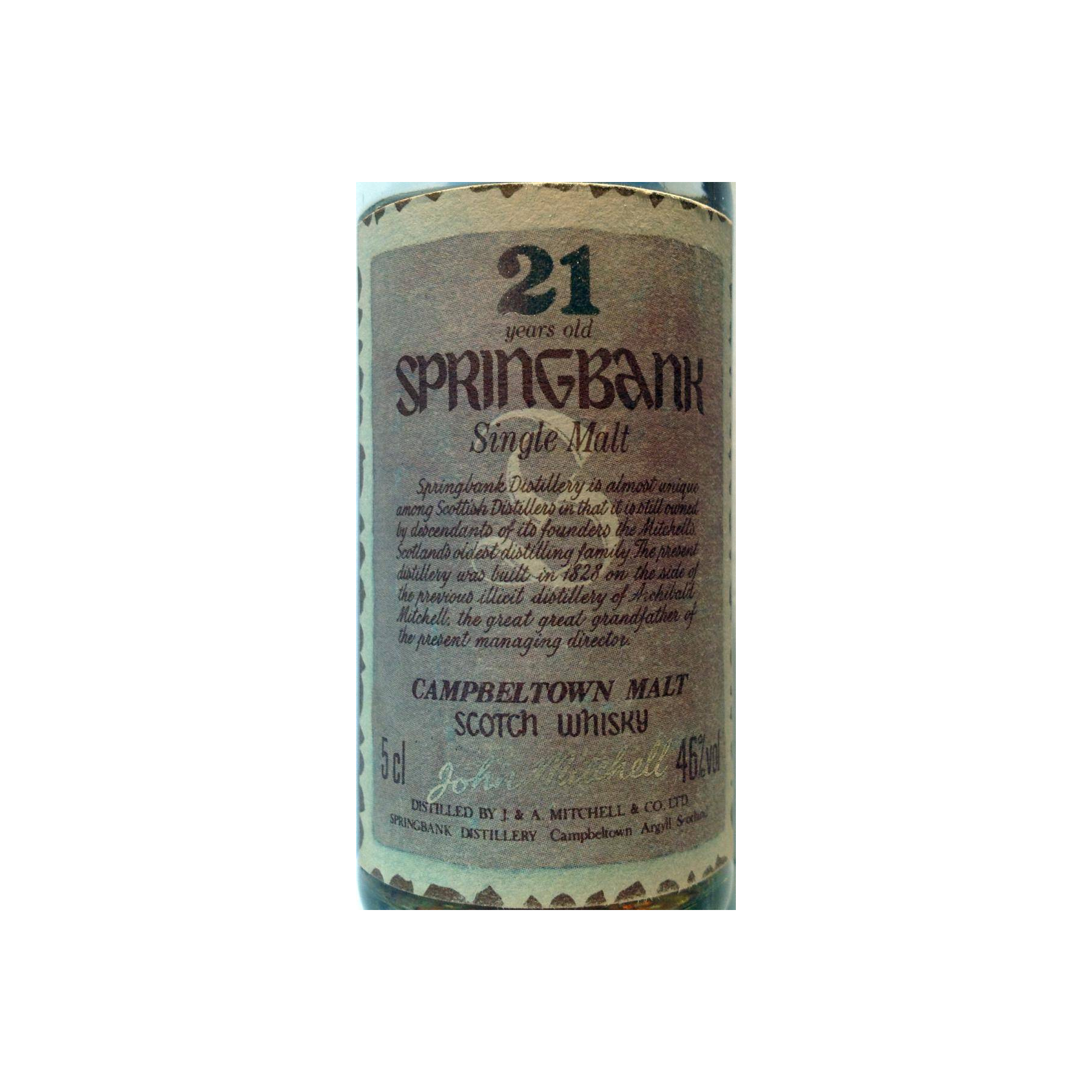 Springbank 21 Years Single Malt Whisky 2