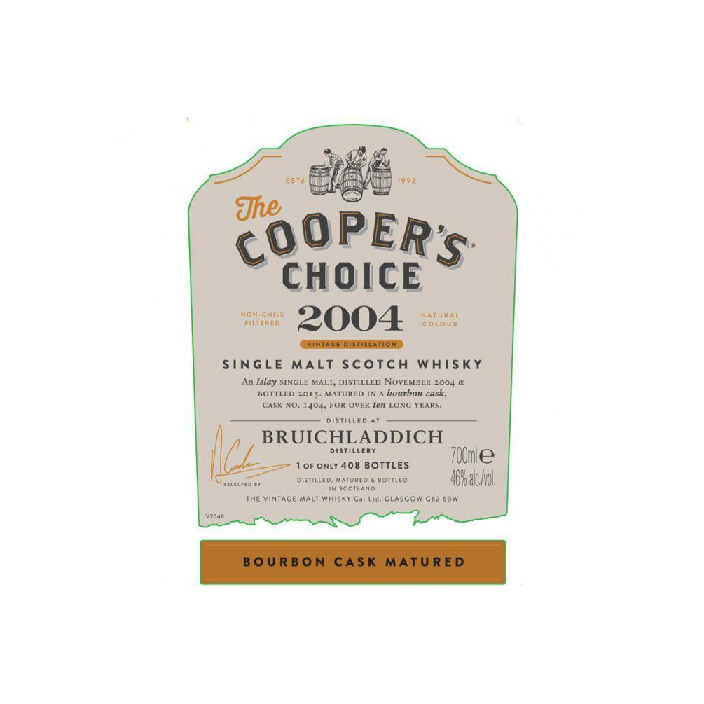Bruichladdich The Cooper's Choice 2004 10 Years Single Malt Whisky 2