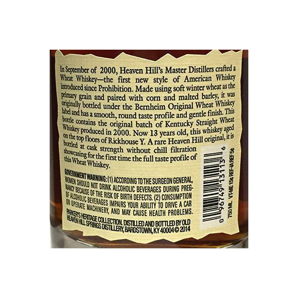 Parkers 2000 13 Years Wheat whisky 2