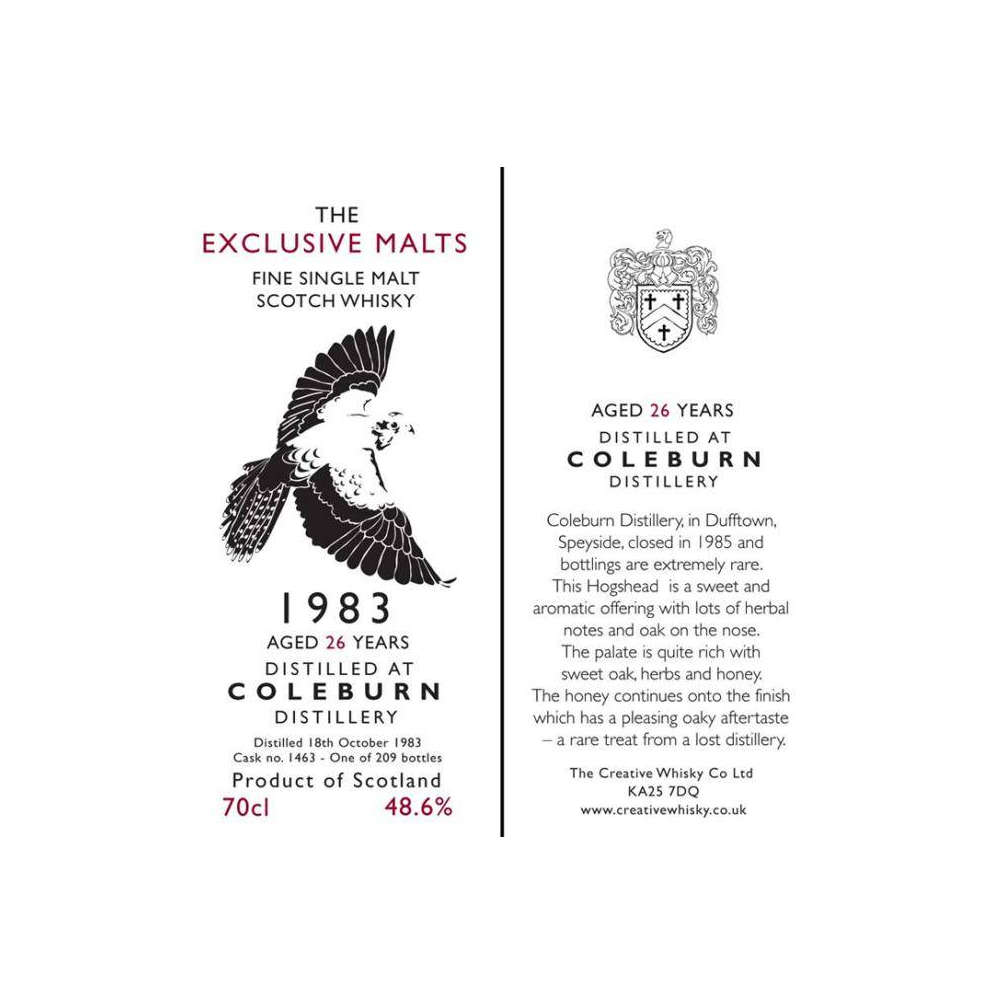 Coleburn 1983 26 Years Single Malt Whisky 2