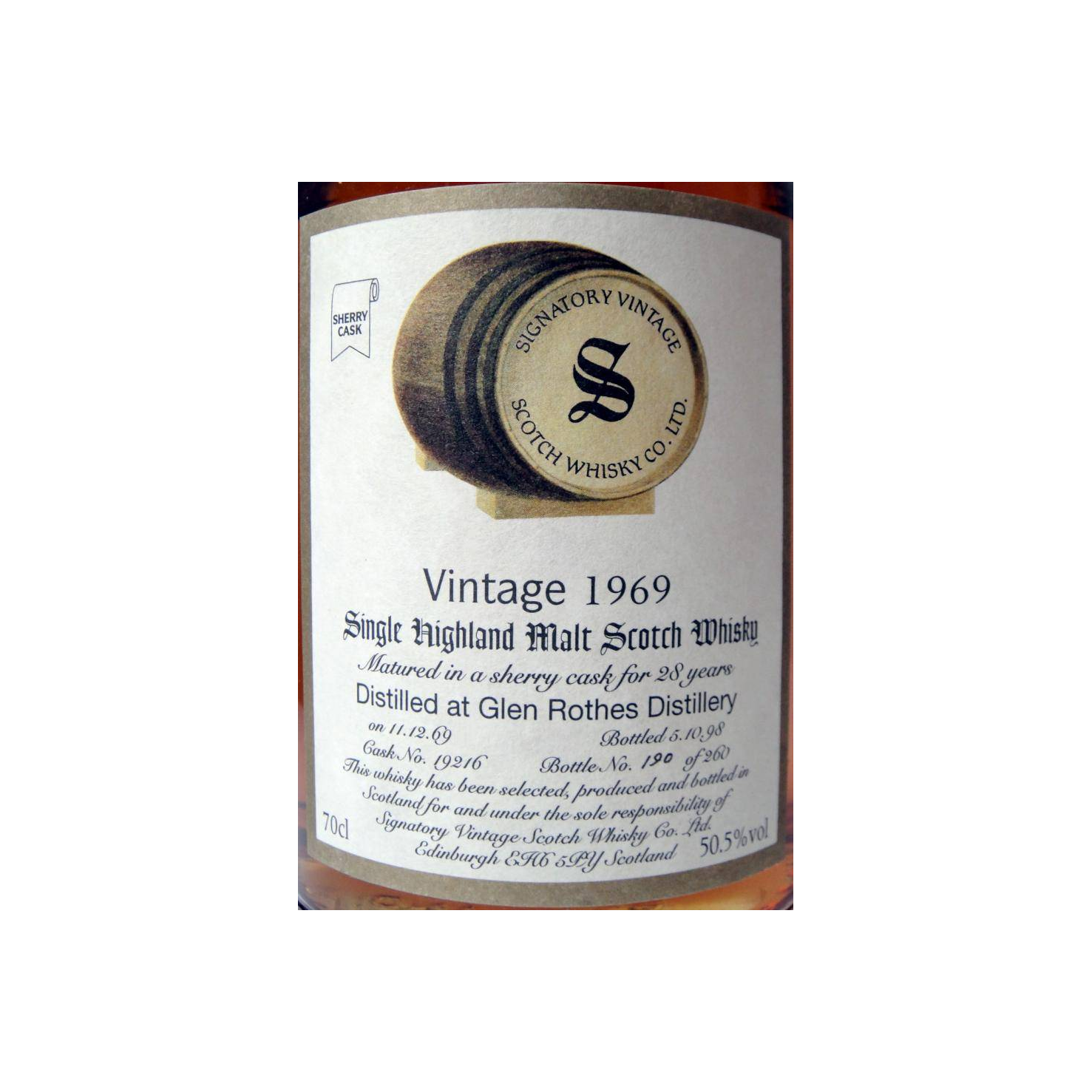 The Glenrothes Vintage Collection - Dumpy 1969 28 Years Single Malt Whisky 2