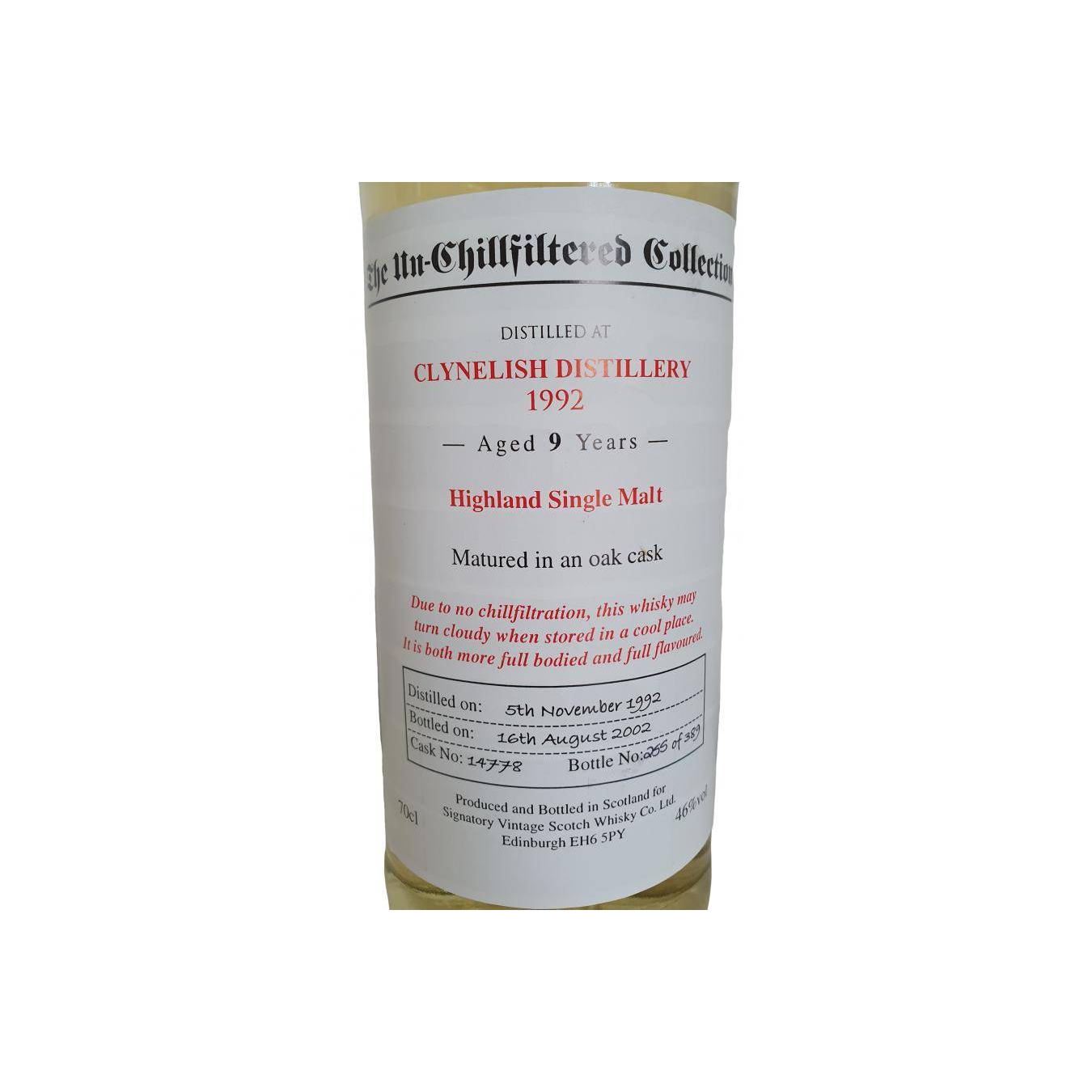 Clynelish The Un-Chillfiltered Collection 1991 15 Years Single Malt Whisky 3
