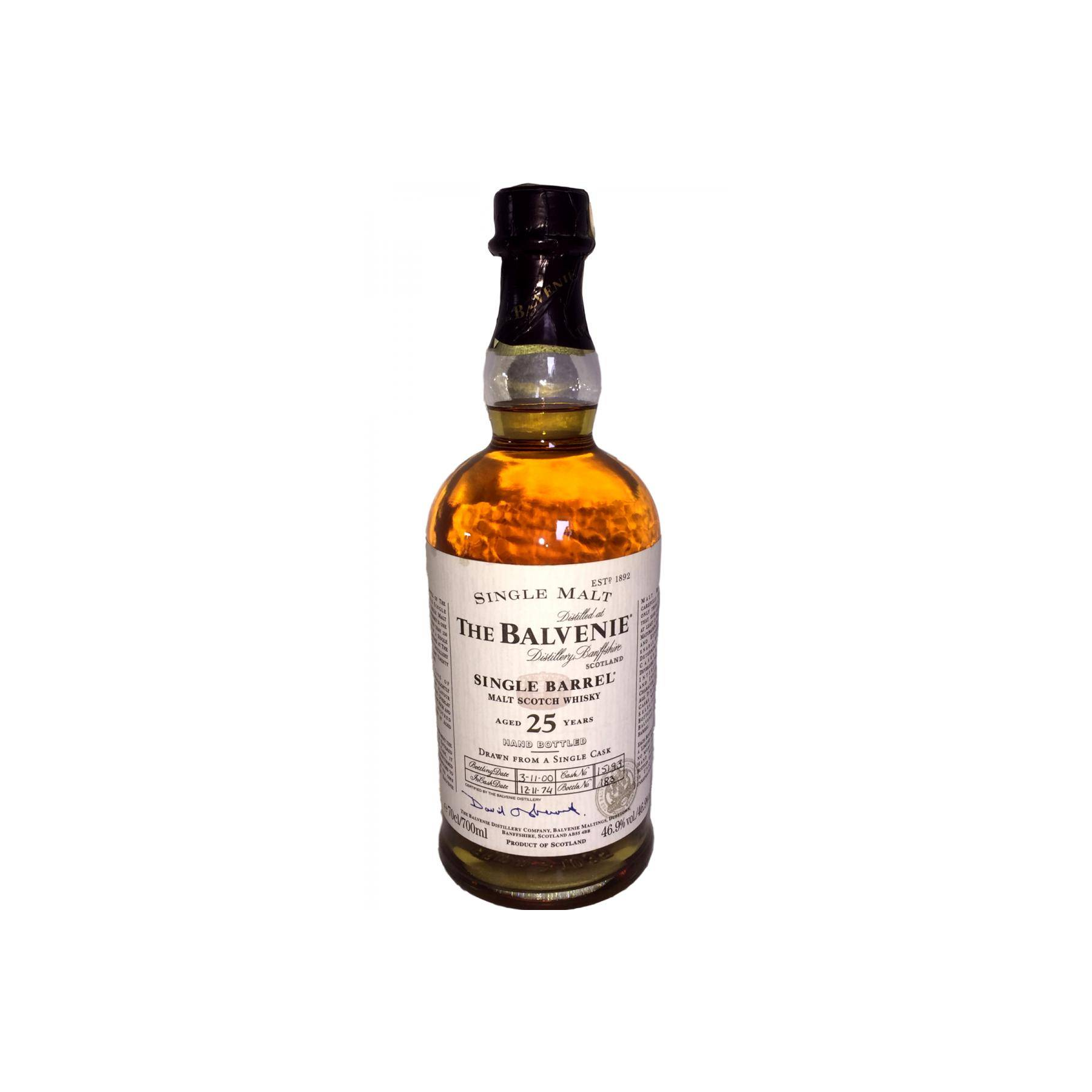 The Balvenie Single Cask 1974 25 Years Single Malt Whisky