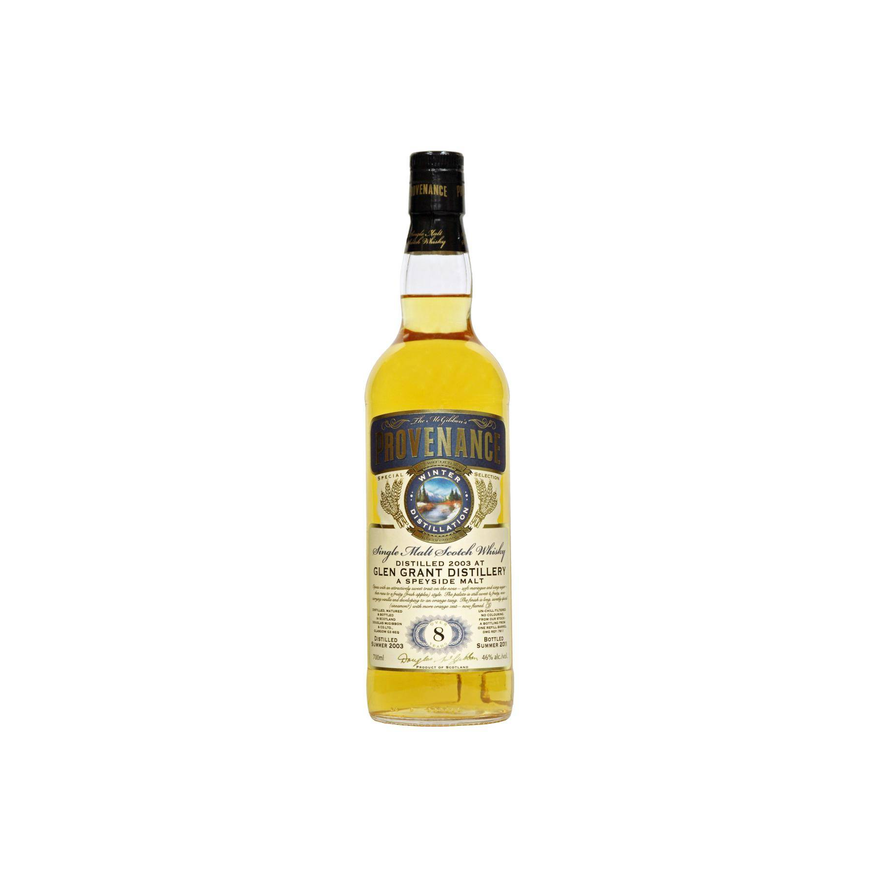 Glen Grant McGibbon's Provenance 2003 8 Years Single Malt Whisky