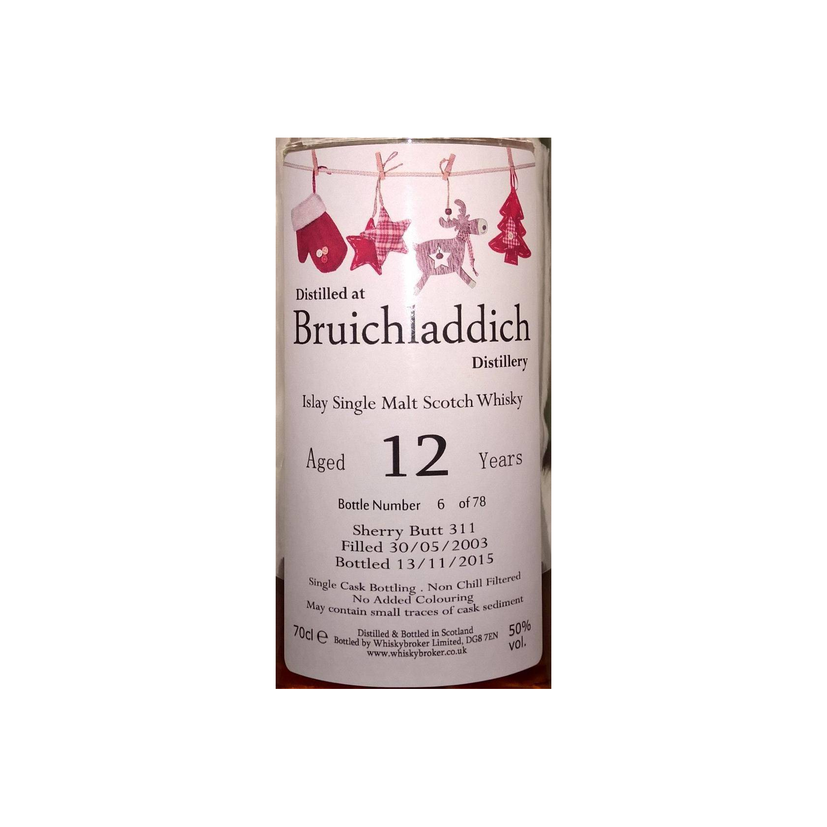 Bruichladdich 2003 12 Years Single Malt Whisky