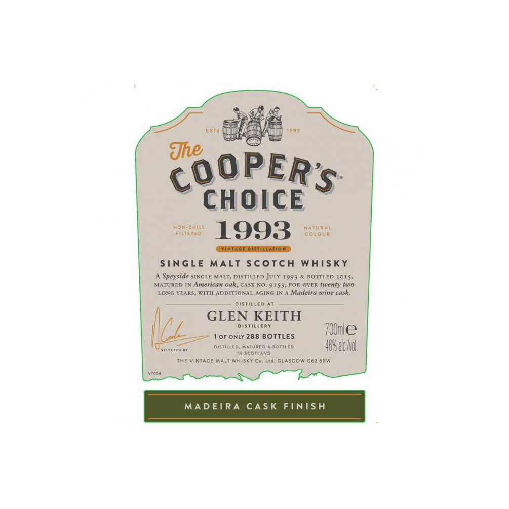 Glen Keith The Cooper's Choice 1993 22 Years Single Malt Whisky 2