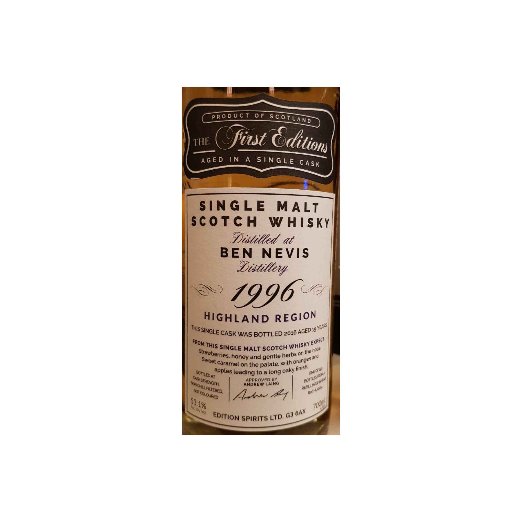 Ben Nevis The First Editions 1996 19 Years Single Malt Whisky 3