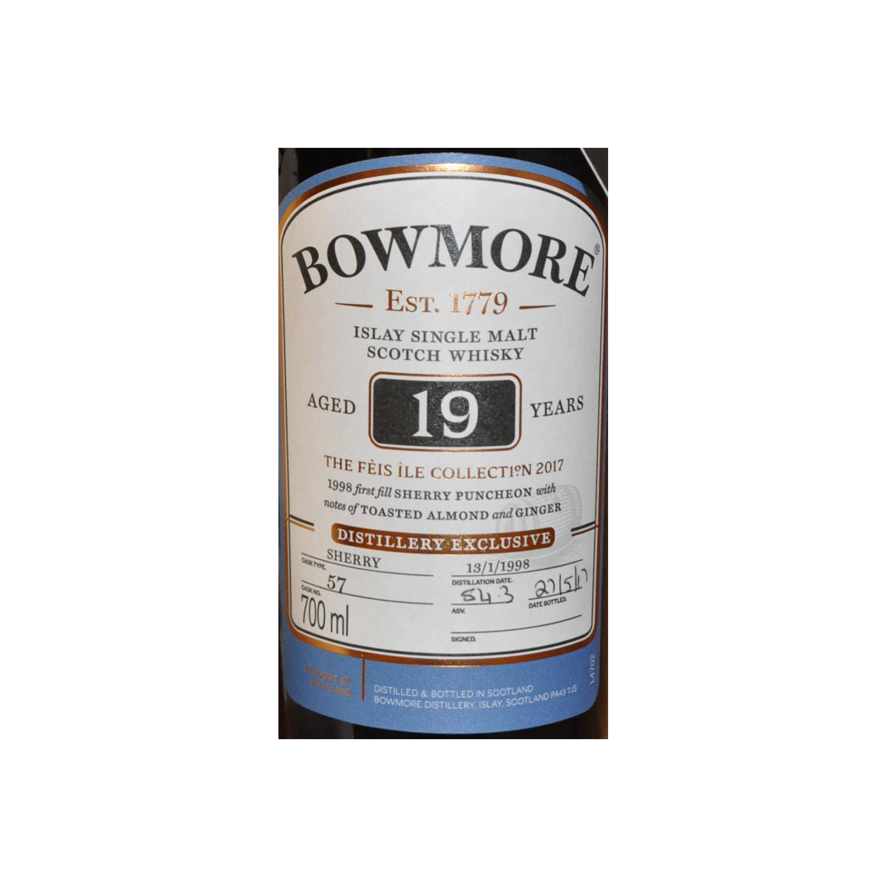Bowmore 1998 19 Years Single Malt Whisky 3