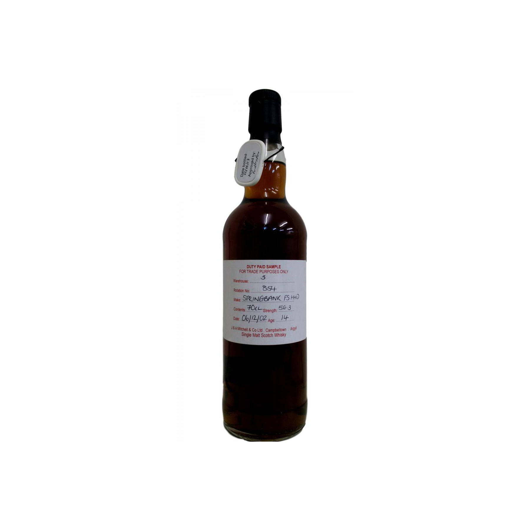 Springbank Duty Paid Sample - For Trade Purposes Only 2002 14 Years Single Malt Whisky