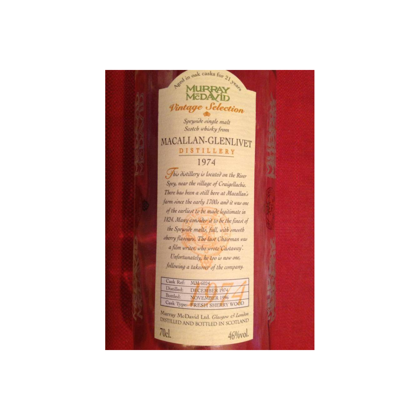 The Macallan 1974 21 Years Single Malt Whisky 2