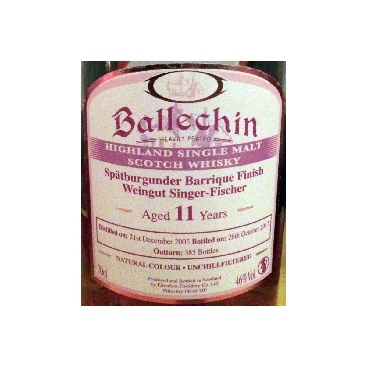 Ballechin 2005 11 Years Single Malt Whisky 2