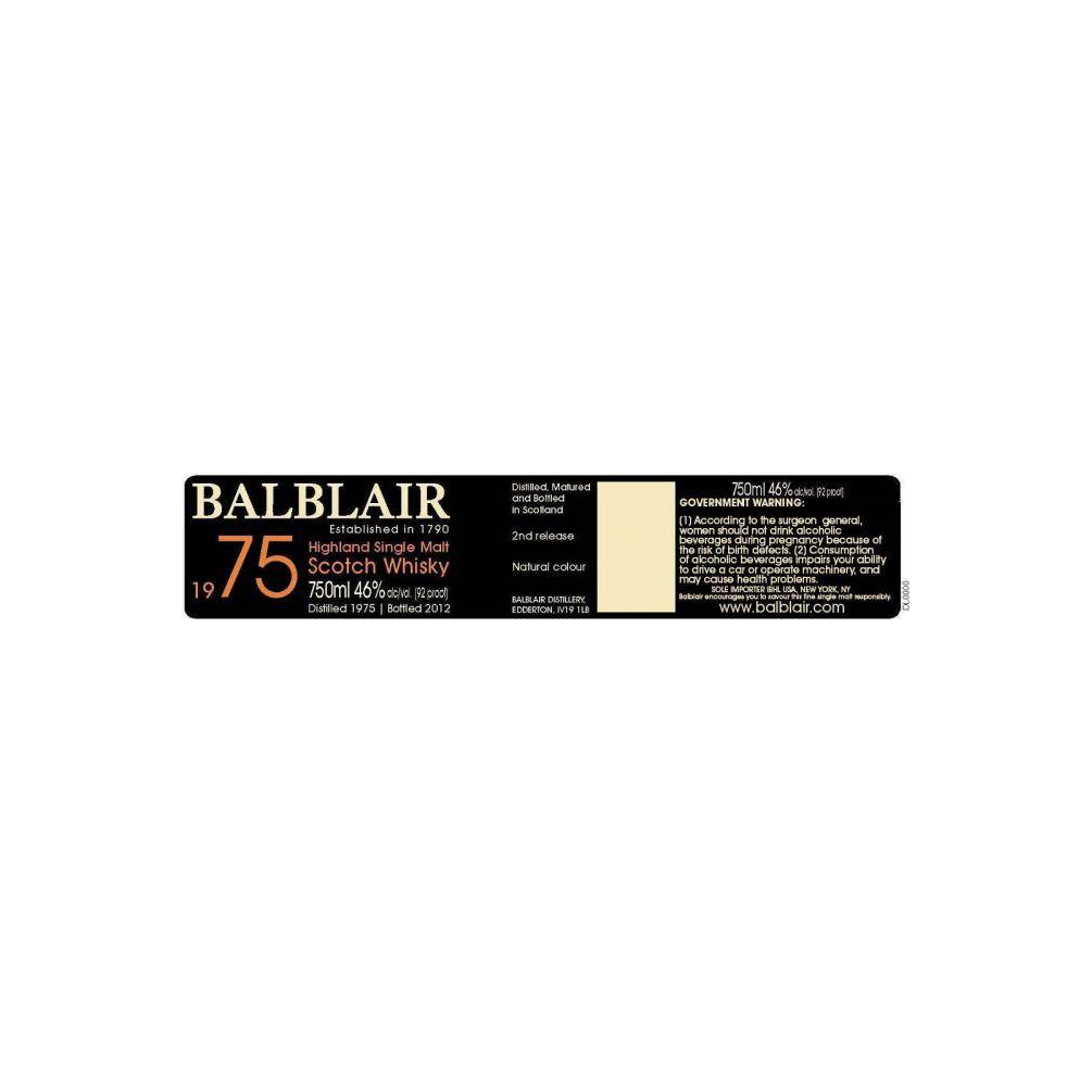 Balblair 1975 37 Years Single Malt Whisky
