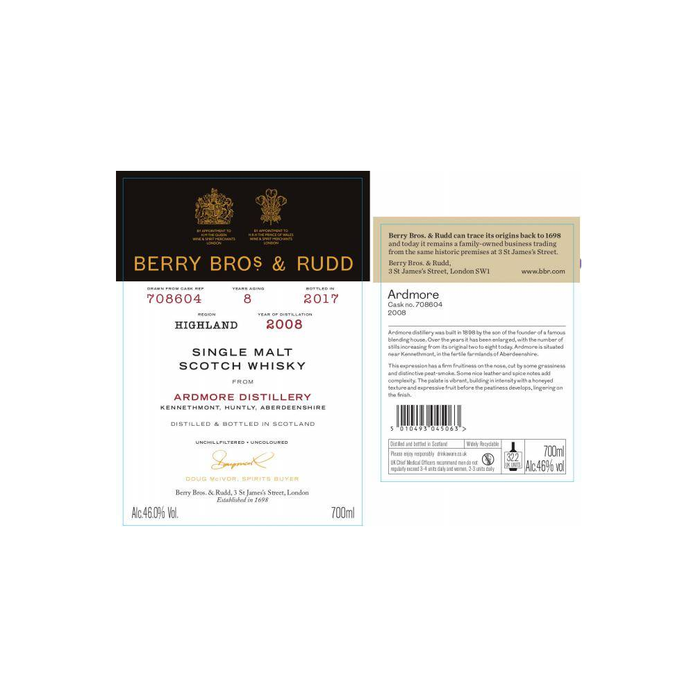 Ardmore 2008 8 Years Single Malt Whisky