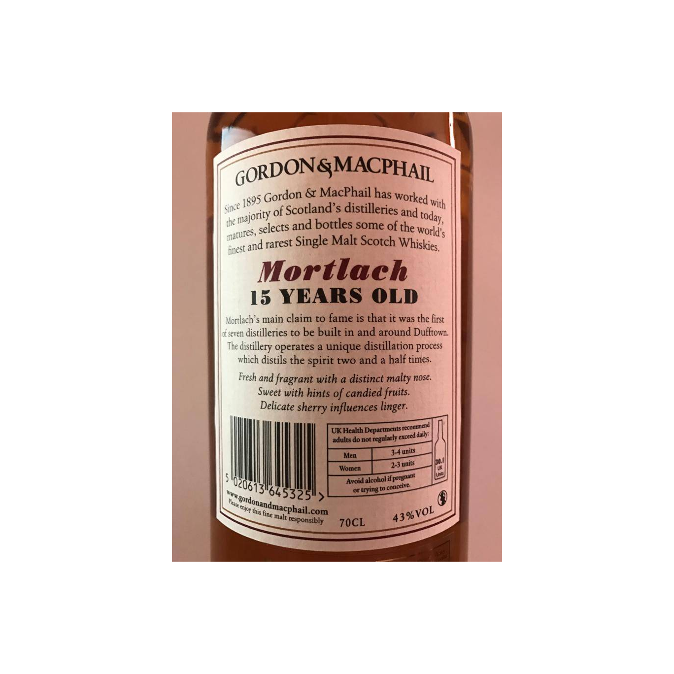 Mortlach Licensed Bottling 15 Years Single Malt Whisky 3