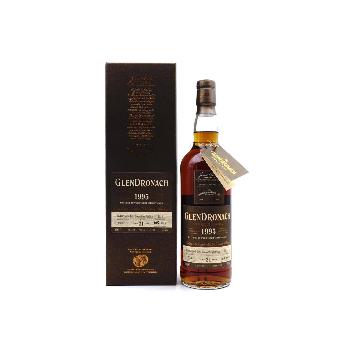 GlenDronach 1995 21 Years Single Malt Whisky 3