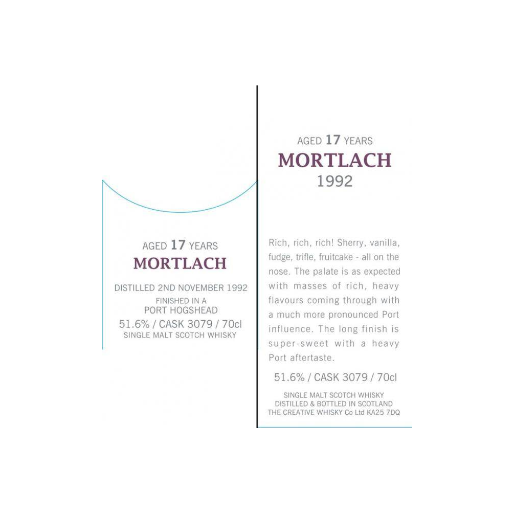 Mortlach 1992 17 Years Single Malt Whisky 3