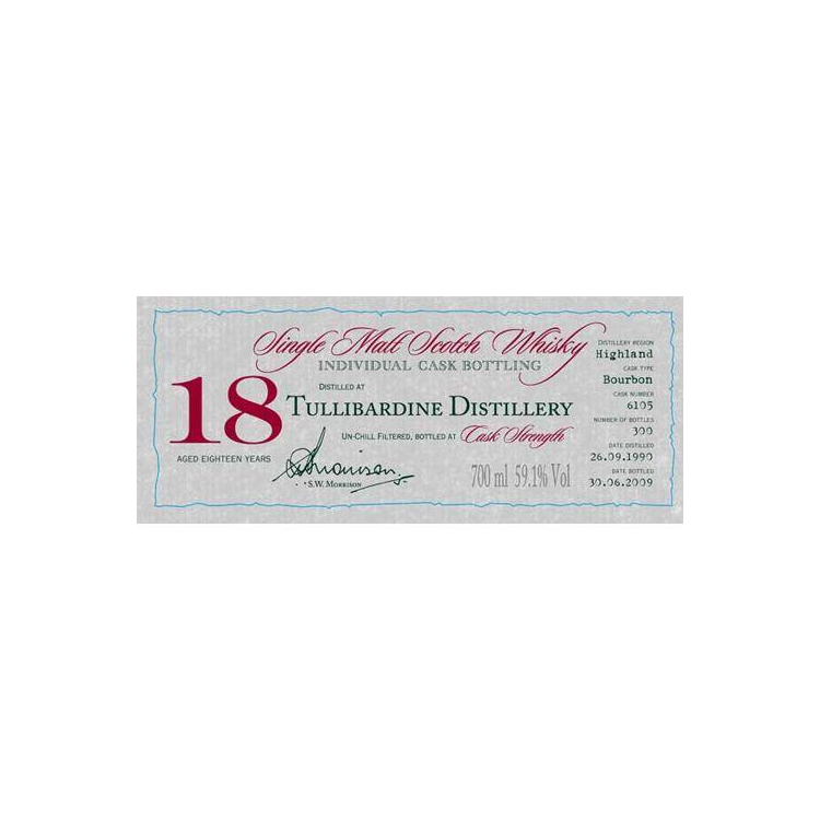 Tullibardine Individual Cask Bottling 1990 18 Years Single Malt Whisky 2